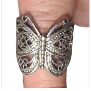 Silver Butterfly Ring
